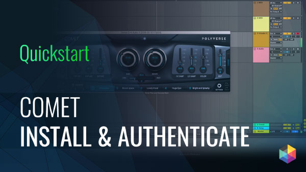 Polyverse Comet Reverb VST QS Authenticate Install Thumb