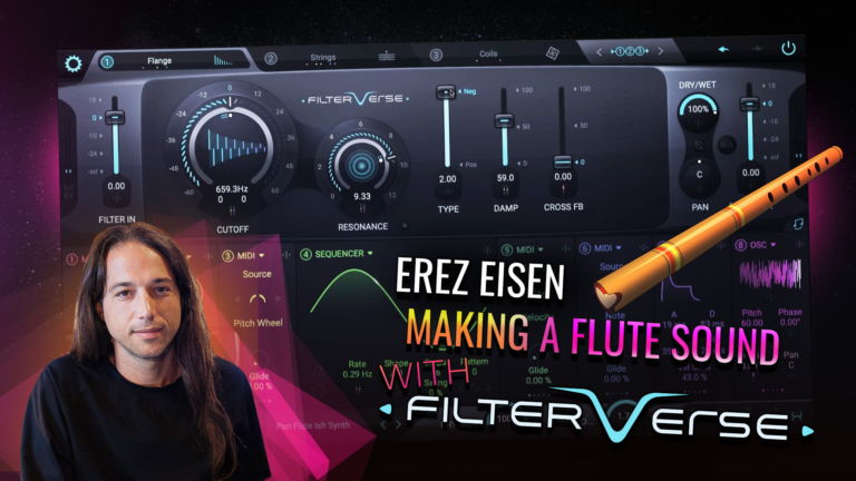 Erez Eisen programming a flute sound in Filterverse